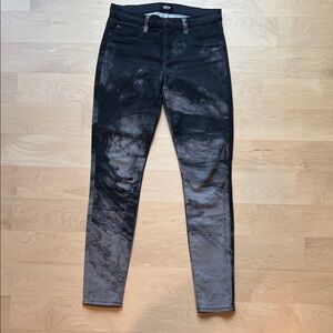 Hudson Black and Gray Skinny Jeans, Size 26